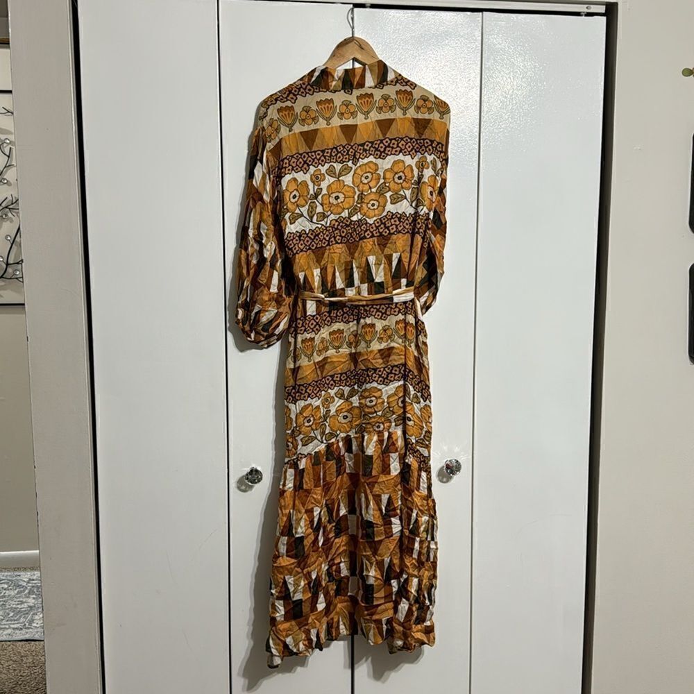 Anthropologie X Carolina K Nico Robe, Rombus Flowers Size M - Picture 10 of 10
